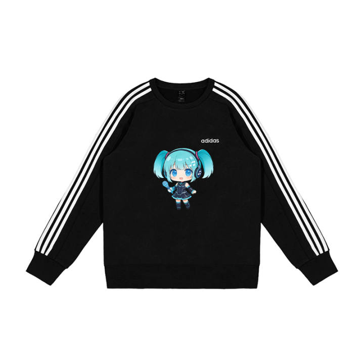 Adidas Adidas Sweatshirts Men's Black Crew Neck Moderate Regular