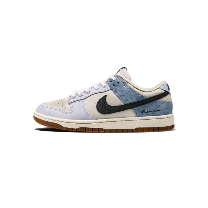 Nike Nike Dunk Suede Mist Abrasion Resistant Abrasion Resistant Low top Skateboard Shoes Unisex Gray Blue
