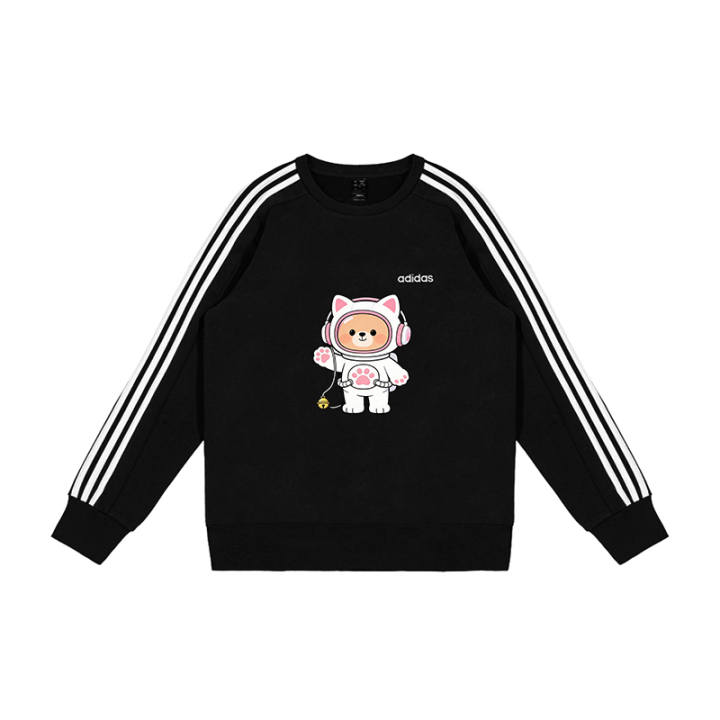 Adidas Adidas Sweatshirts Men's Black Crew Neck Moderate Regular