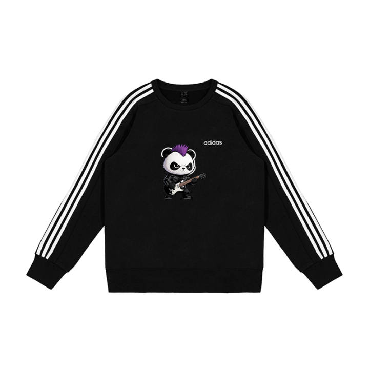 Adidas Adidas Sweatshirts Men's Black Crew Neck Moderate Regular