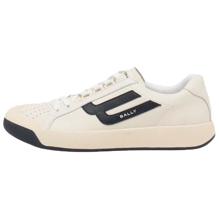 BALLY Competition Low top Skateboard Shoes Men's White & Dark Blue