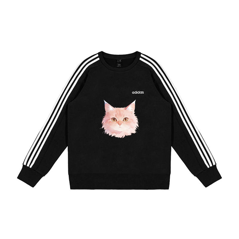Adidas Adidas Sweatshirts Men's Black Crew Neck Moderate