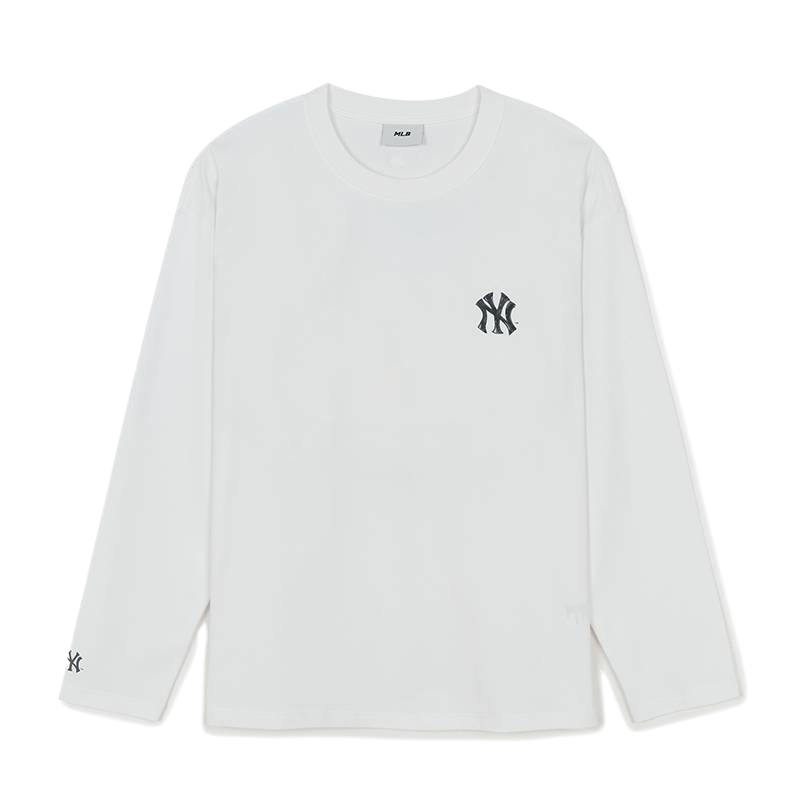 MLB T Shirts Unisex New York Yankees/White Crew Neck Moderate Straight Fit