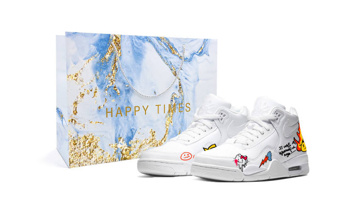 Nike Nike Flight Legacy Mid top Vintage Basketball Shoes Unisex White