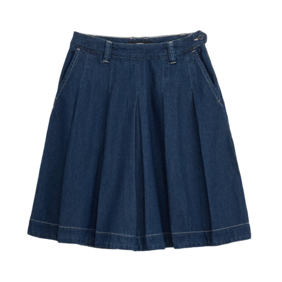 Vans Denim Long Skirts Women's Dark Washed Blue Moderate Mid Length