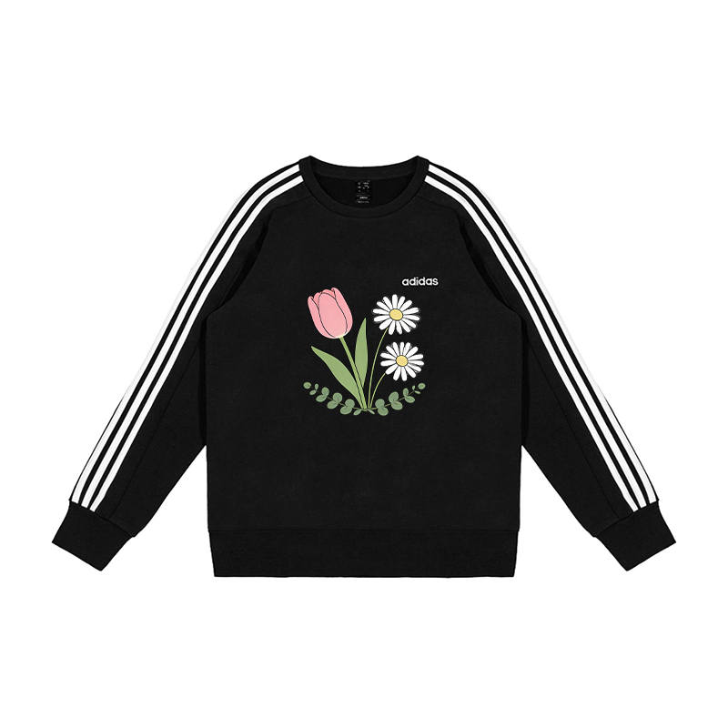 Adidas Adidas Sweatshirts Men's Black Crew Neck Moderate