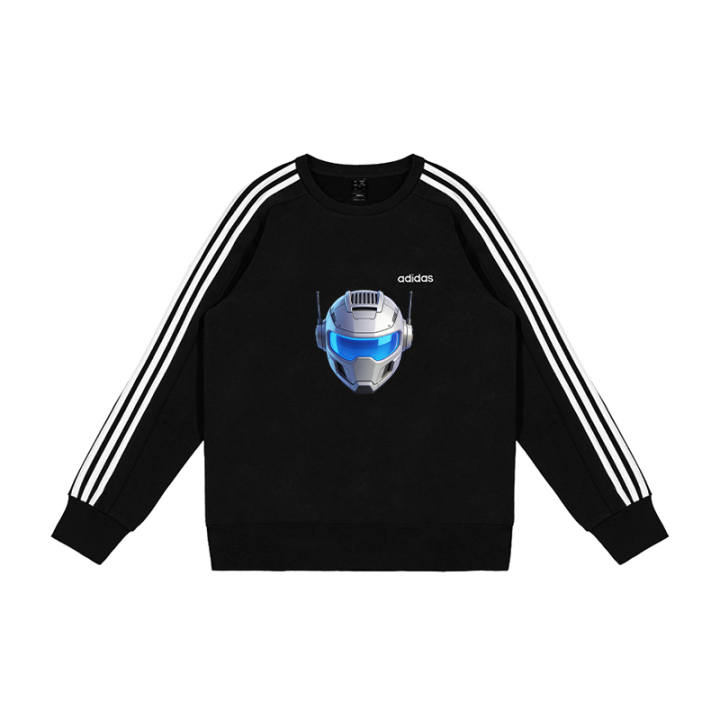 Adidas Adidas Sweatshirts Men's Black Crew Neck Moderate Regular