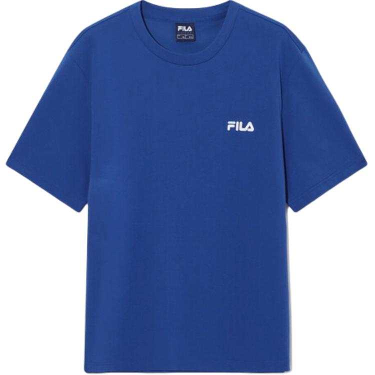 FILA T Shirts Unisex Blue Crew Neck
