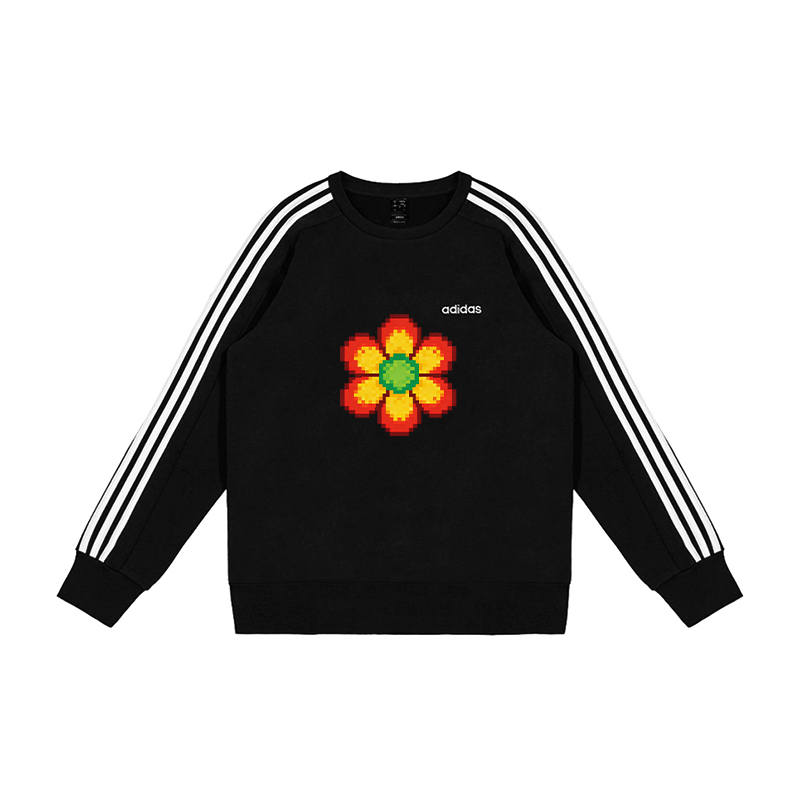 Adidas Adidas Sweatshirts Men's Black Crew Neck Moderate