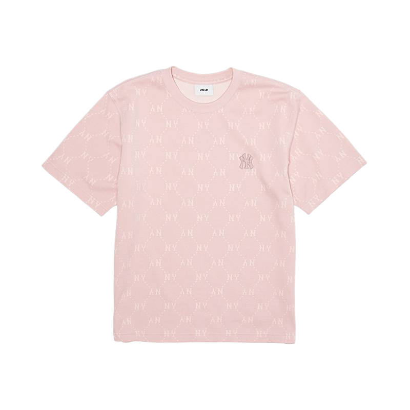 MLB T Shirts Unisex New York Yankees/Light Pink Crew Neck Moderate Straight Fit