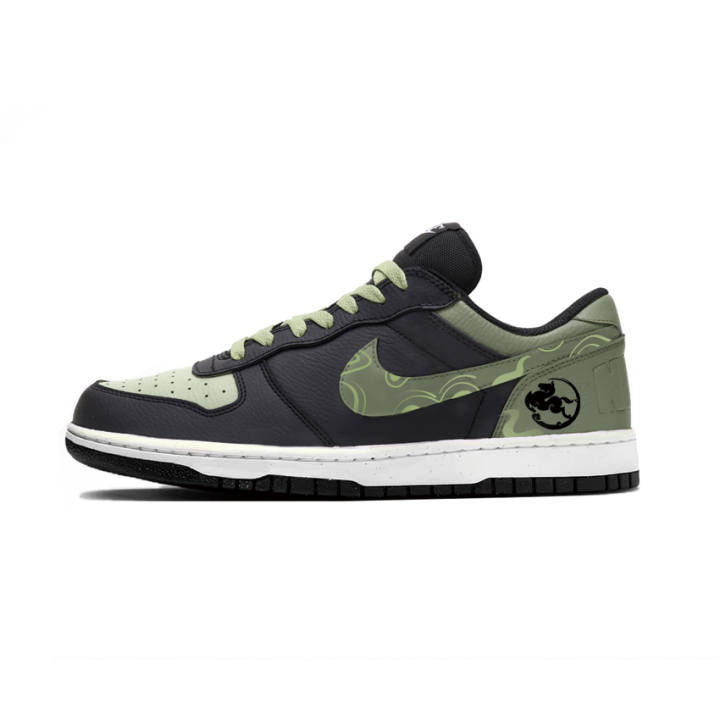 Nike Nike Big Leather Abrasion Resistant Breathable Low top Skateboard Shoes Men's Green