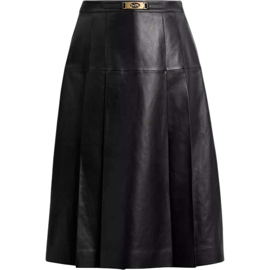 COACH COACH Leather Long Skirt Women's