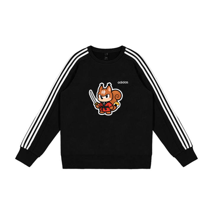 Adidas Adidas Sweatshirts Men's Black Crew Neck Moderate