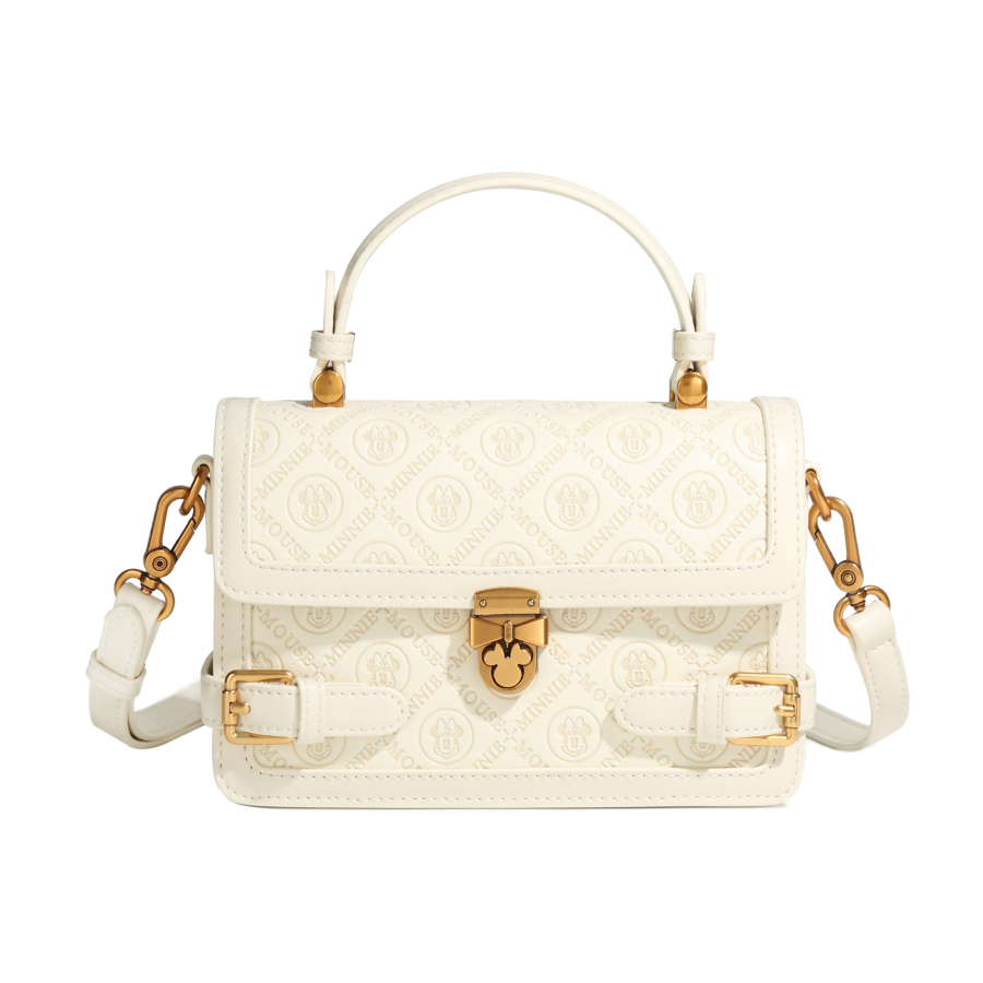Disney Minnie PU Leather Crossbody Bag Regular Women's White
