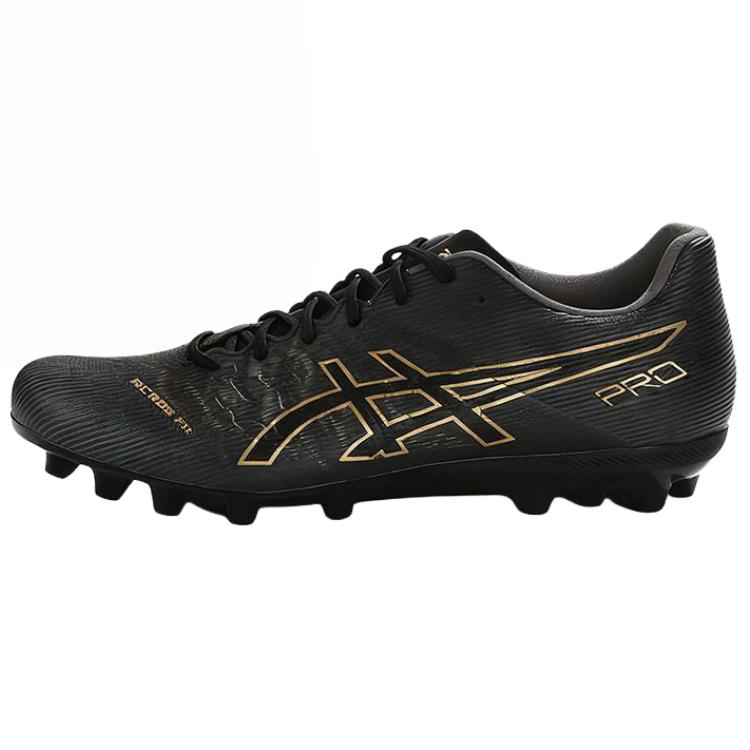 ASICS DS LIGHT ACROS PRO 3 AG Artificial Ground Artificial Turf Abrasion Resistant Soccer Shoes Unisex Black Gold