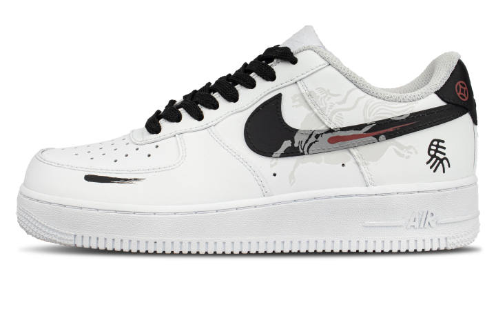 Nike Nike Leather Bright Color Coverage Low top Skateboard Shoes Unisex White Black Red