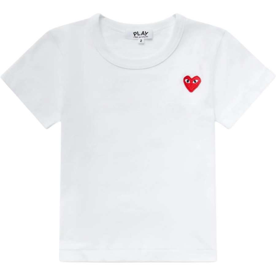 CDG Play Kids T Shirts Crew Neck Moderate