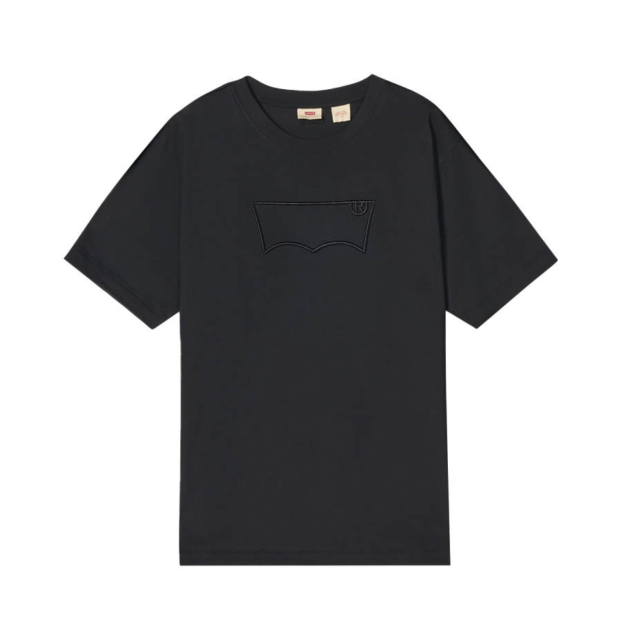 Levis T Shirts Unisex Black Crew Neck Moderate Straight Fit