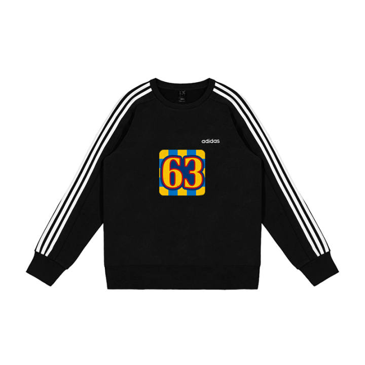 Adidas Adidas Sweatshirts Men's Black Crew Neck Moderate Regular