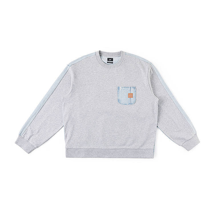 Lee Lee Sweatshirts Men's Heather Gray Crew Neck Moderate Regular