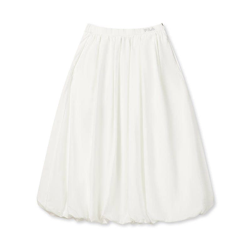 FILA ORIGINALE Casual Long Skirt Women's Cloud White