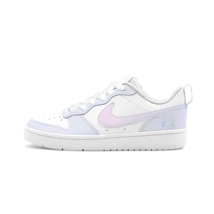 Nike Nike Court Borough Big Fish Manufacturing, Taro Paste Cream Leather Abrasion Resistant Breathable Low top