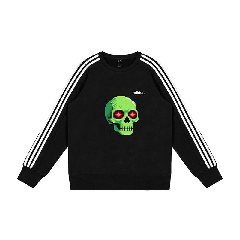 Adidas Adidas Sweatshirts Men's Black Crew Neck Moderate