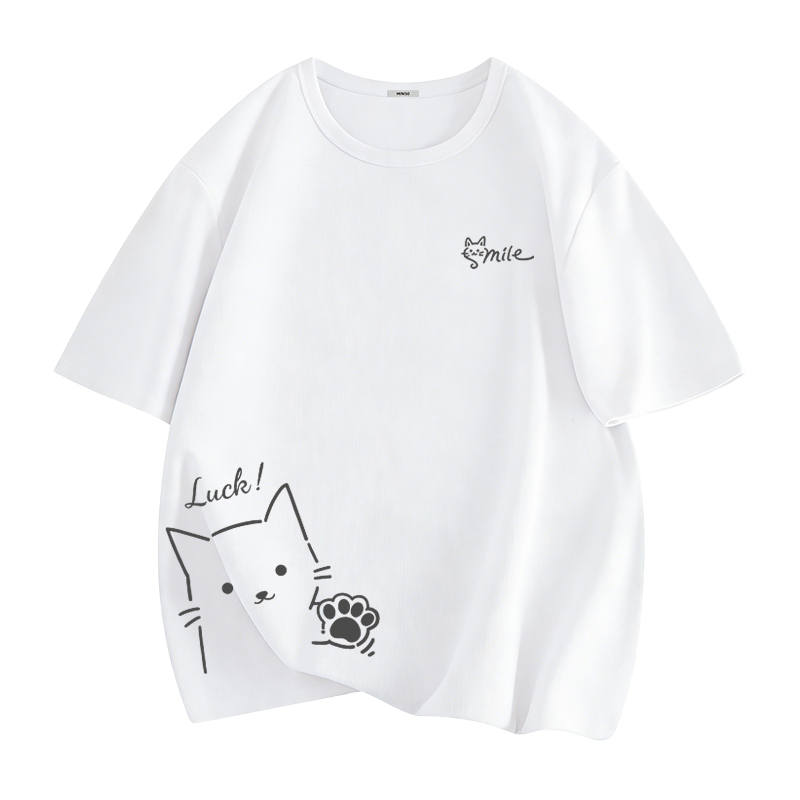 MINISO T Shirts Unisex Crew Neck Moderate Heavyweight