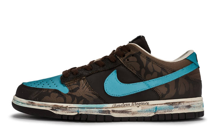 Nike Nike Dunk Walking Planet, Nile Blue Coffee Slip Resistant Low top Skateboard Shoes Men's Black Blue Brown