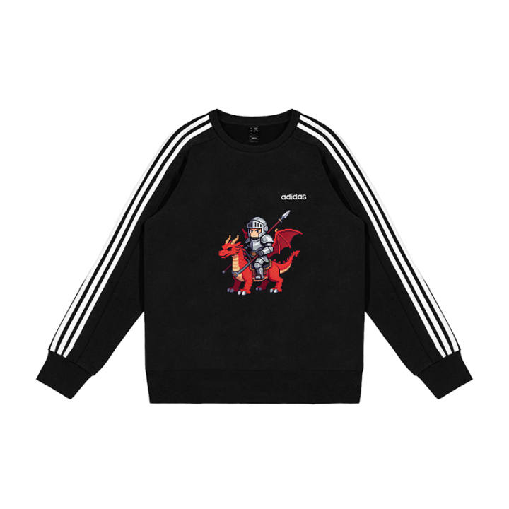 Adidas Adidas Sweatshirts Men's Black Crew Neck Moderate Regular