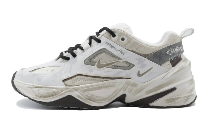 Nike Nike M2K Tekno American Coffee Abrasion Resistant Slip Resistant Low top Chunky Sneakers Unisex Gray