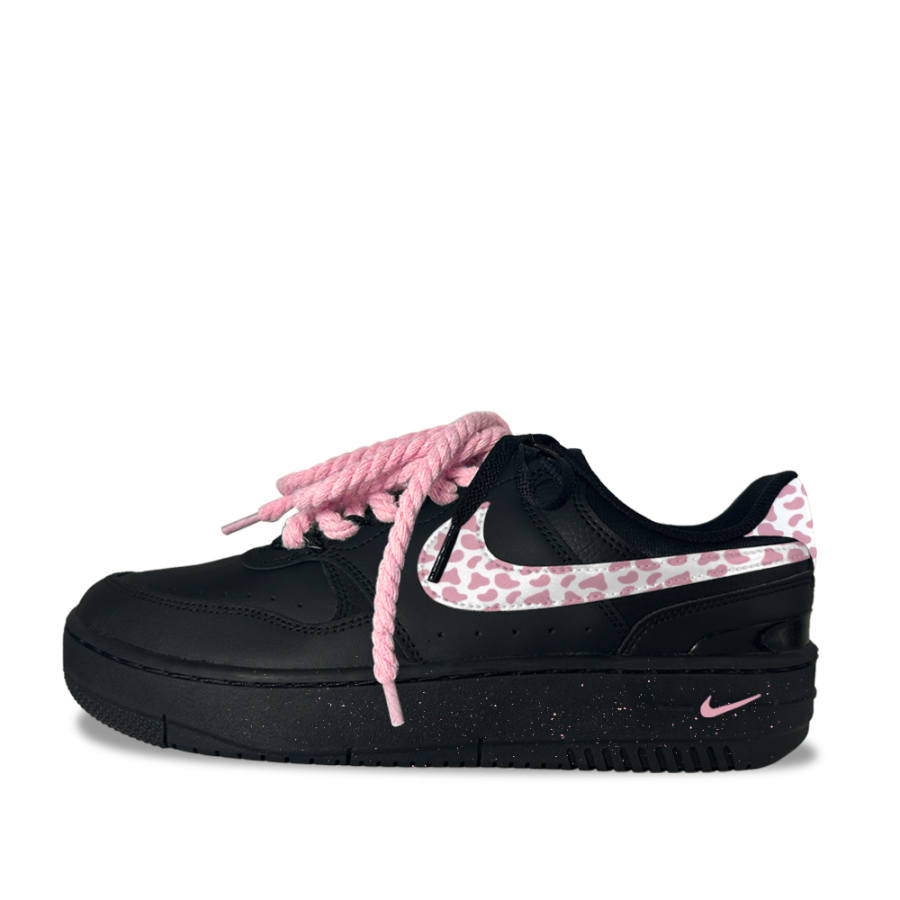 Nike Nike Gamma Force Black Sugar Leopard 4 Synthetic Leather Abrasion Resistant Low top Skateboard Shoes Unisex Black