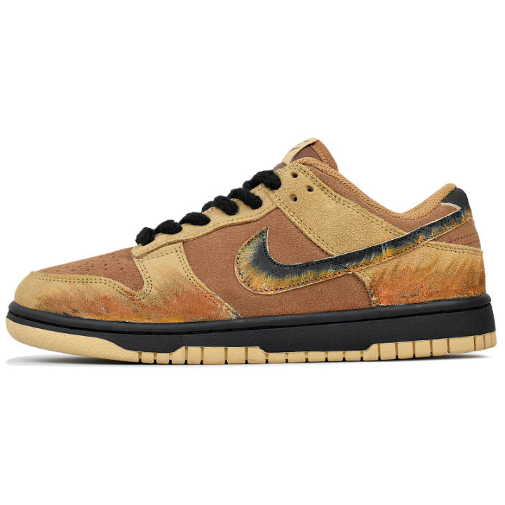 Nike Nike Dunk Abrasion Resistant Slip Resistant Low top Skateboard Shoes Women's Black Brown