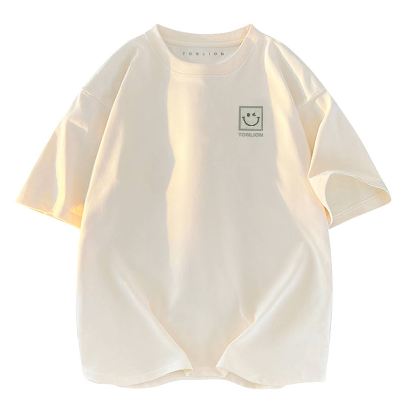 Tonlion T Shirts Unisex Crew Neck Moderate Straight Fit