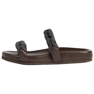 Brunello Cucinelli Slide Slippers Women's Brown