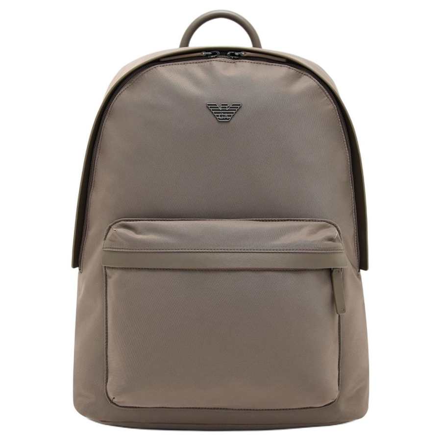 EMPORIO ARMANI Polyamide Backpack Men's Brown