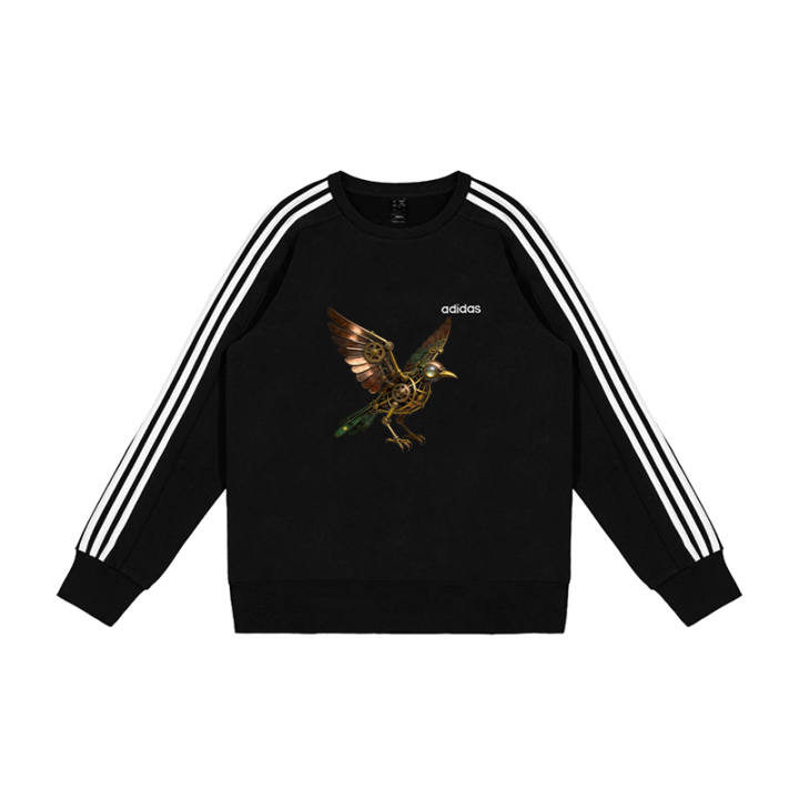 Adidas Adidas Sweatshirts Men's Black Crew Neck Moderate Regular
