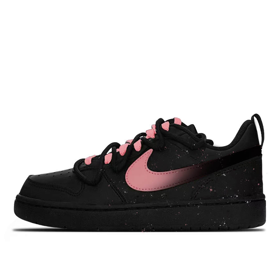 Nike Nike Court Borough Urban Chic Style Pink Frosting Leather Slip Resistant Abrasion Resistant Low top Skateboard Shoes