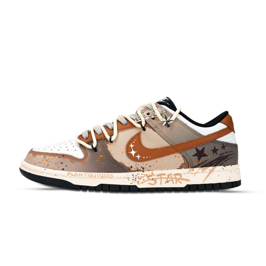 Nike Nike Dunk Black White, Stars Newspaper Abrasion Resistant Slip Resistant Abrasion Resistant Slip Resistant Low top