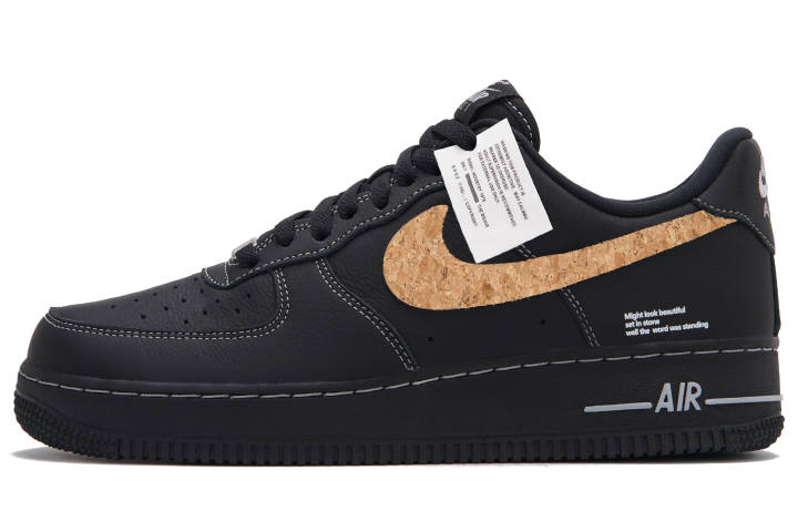 Nike Nike Air Force 1 Pilot C Low top Skateboard Shoes Unisex Black Yellow
