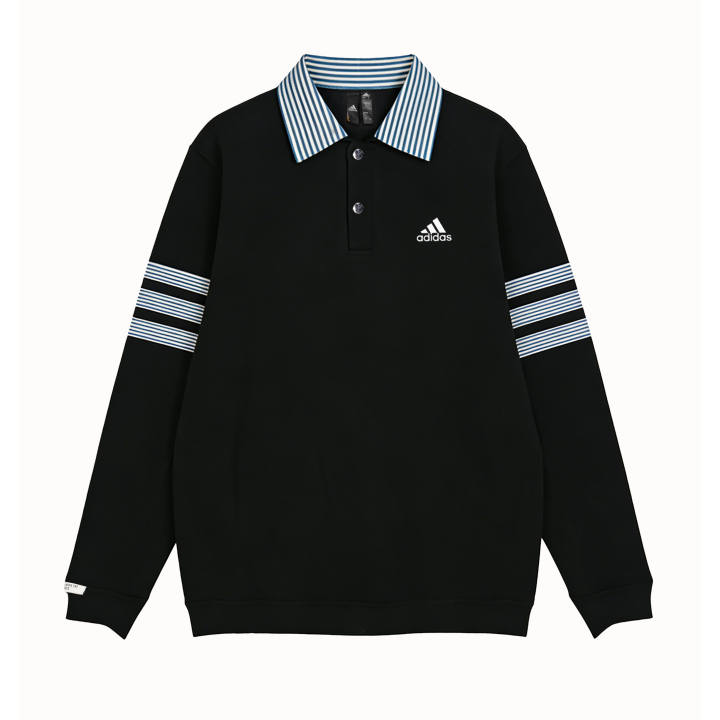Adidas Adidas Sweatshirts Unisex Black Lapel Moderate Regular