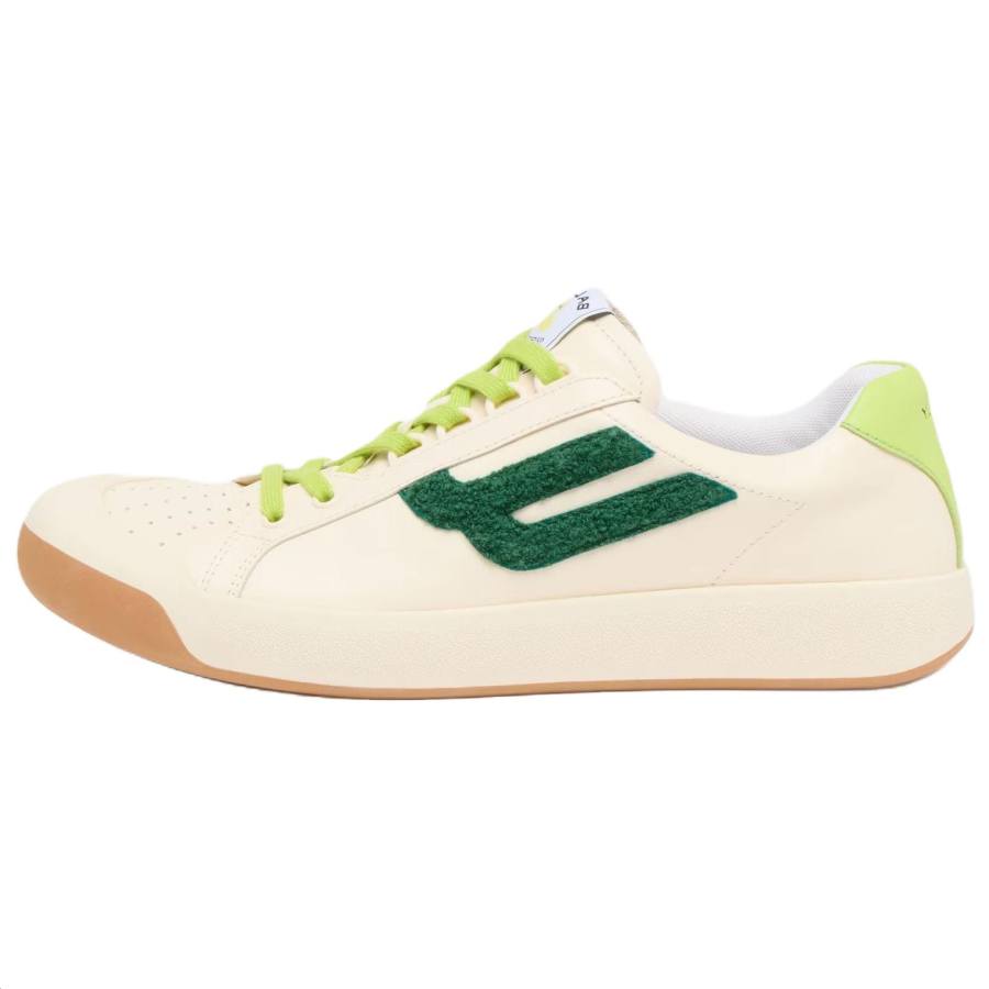 BALLY Tennis Capsule Leather Low top Skateboard Shoes Men's White Green