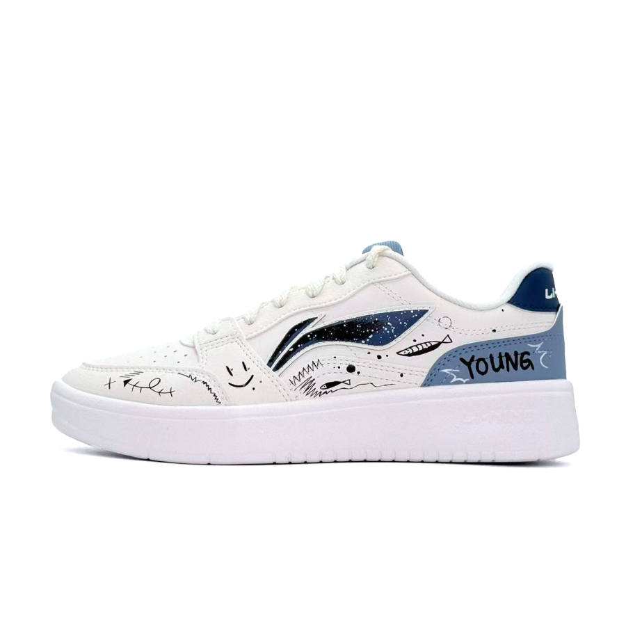 Li-Ning Li Ning Sycee Sky Wander Abrasion Resistant Abrasion Resistant Low top Skateboard Shoes Men's Blue New