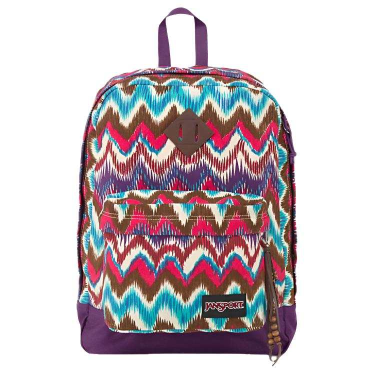 JanSport Cotton Backpack Unisex Multicolor Stripes