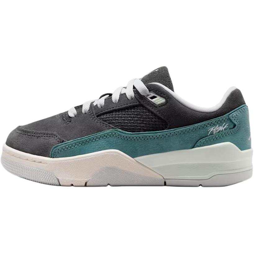 Jordan Jordan FLIGHT COURT Low top Basketball Shoes Charcoal Gray Lake Green Unisex