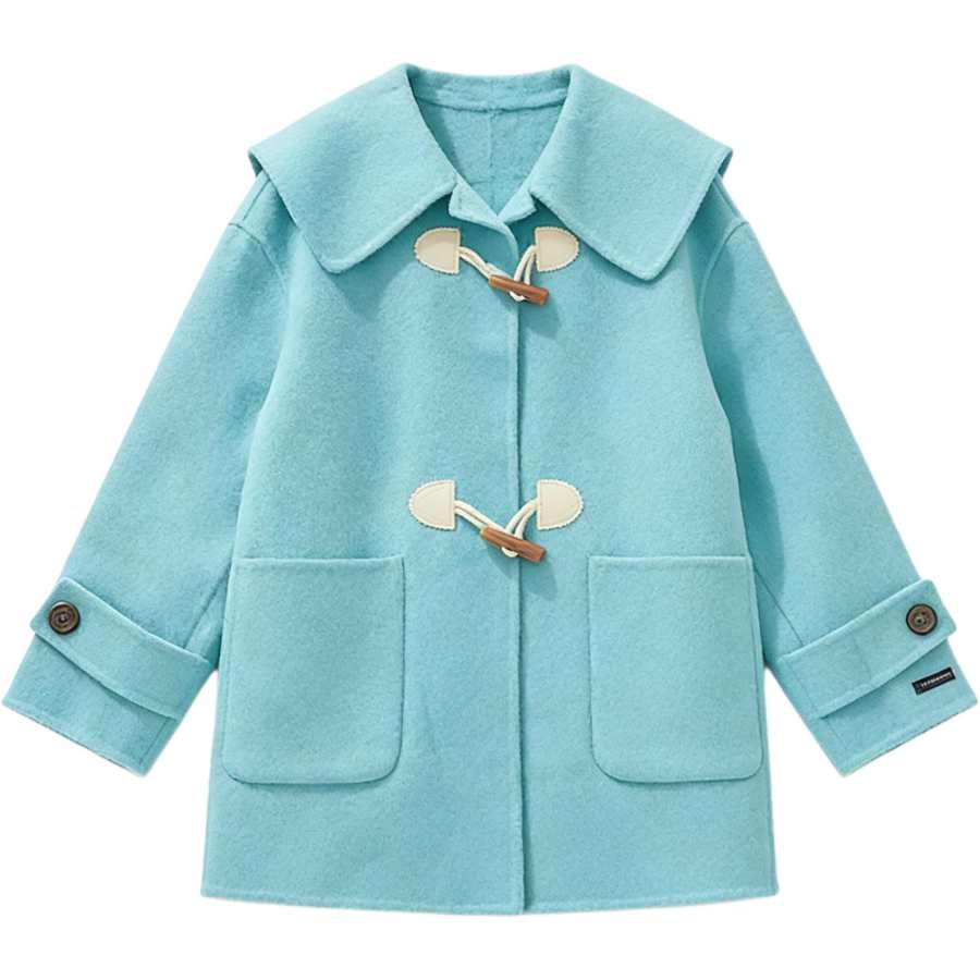 Tonlion Coats Women's Peter Pan Collar Moderate