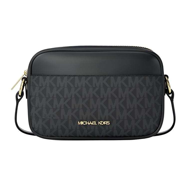 MICHAEL KORS Jet Set Coated Canvas Crossbody Bags Small Women's Black