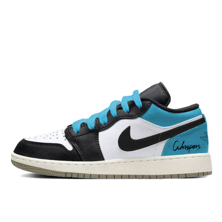 Jordan Jordan Air Jordan 1 Black Reef Whispers Synthetic Leather, Leather Slip Resistant Abrasion Resistant