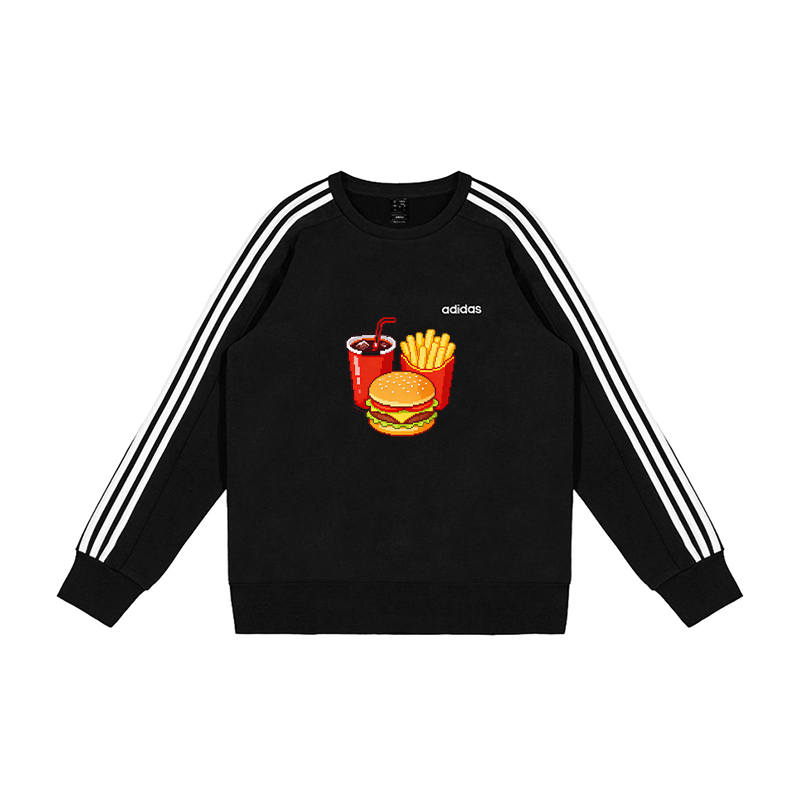 Adidas Adidas Sweatshirts Men's Black Crew Neck Moderate Regular