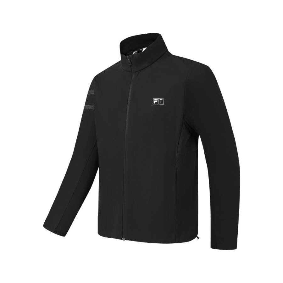 FILA Golf Jackets Men's Pitch Black Stand Collar Moderate Other